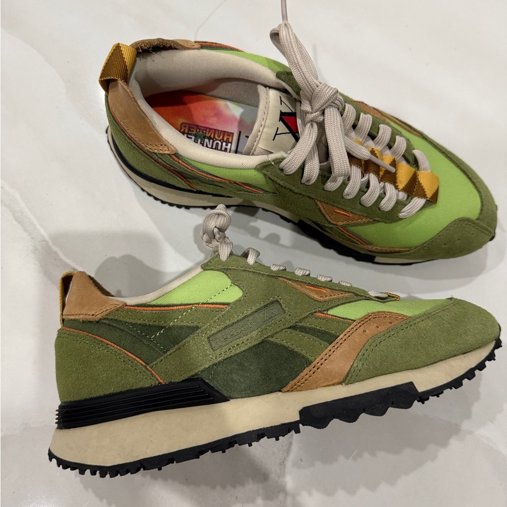 Reebok HUNTER X HUNTER Gon’s Green and Tan Sneakers LIMITED EDITION
